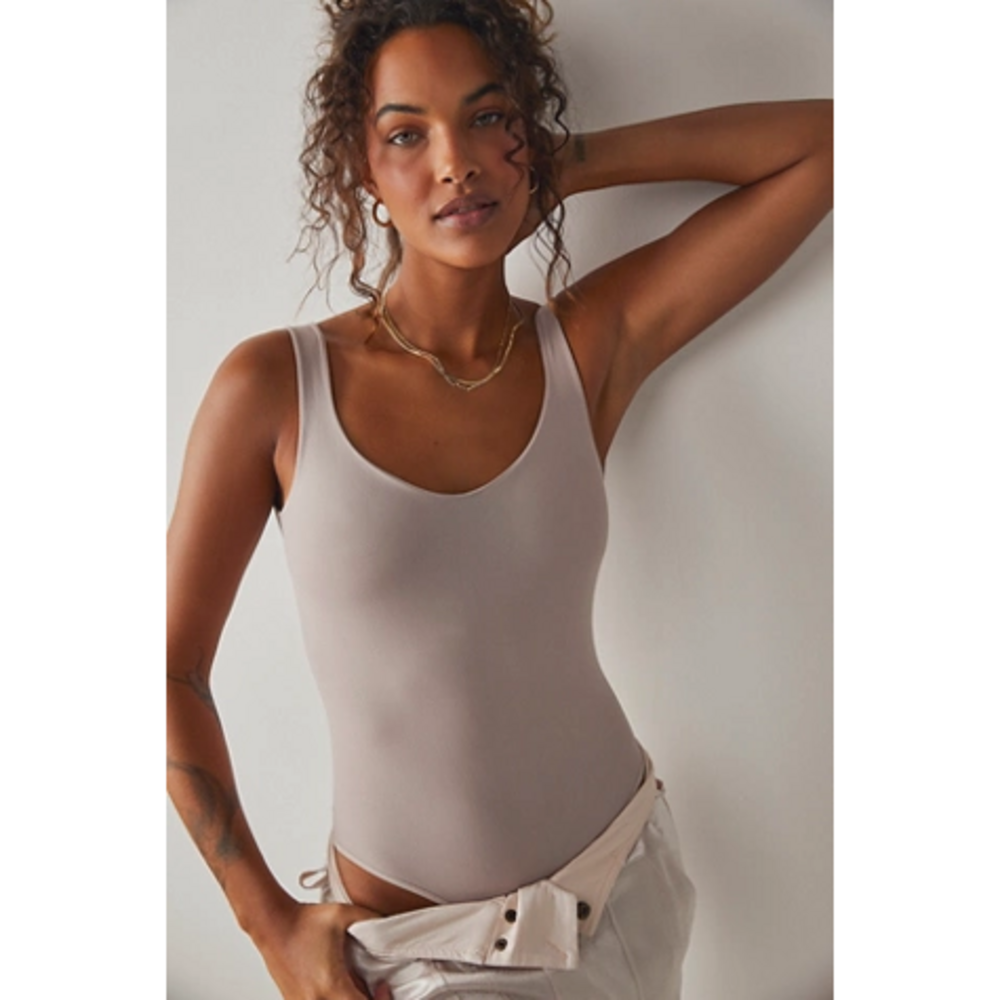 Free People Clean Lines Bodysuit in Purple